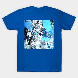 Mata Hari Aqua Block Print T-Shirt